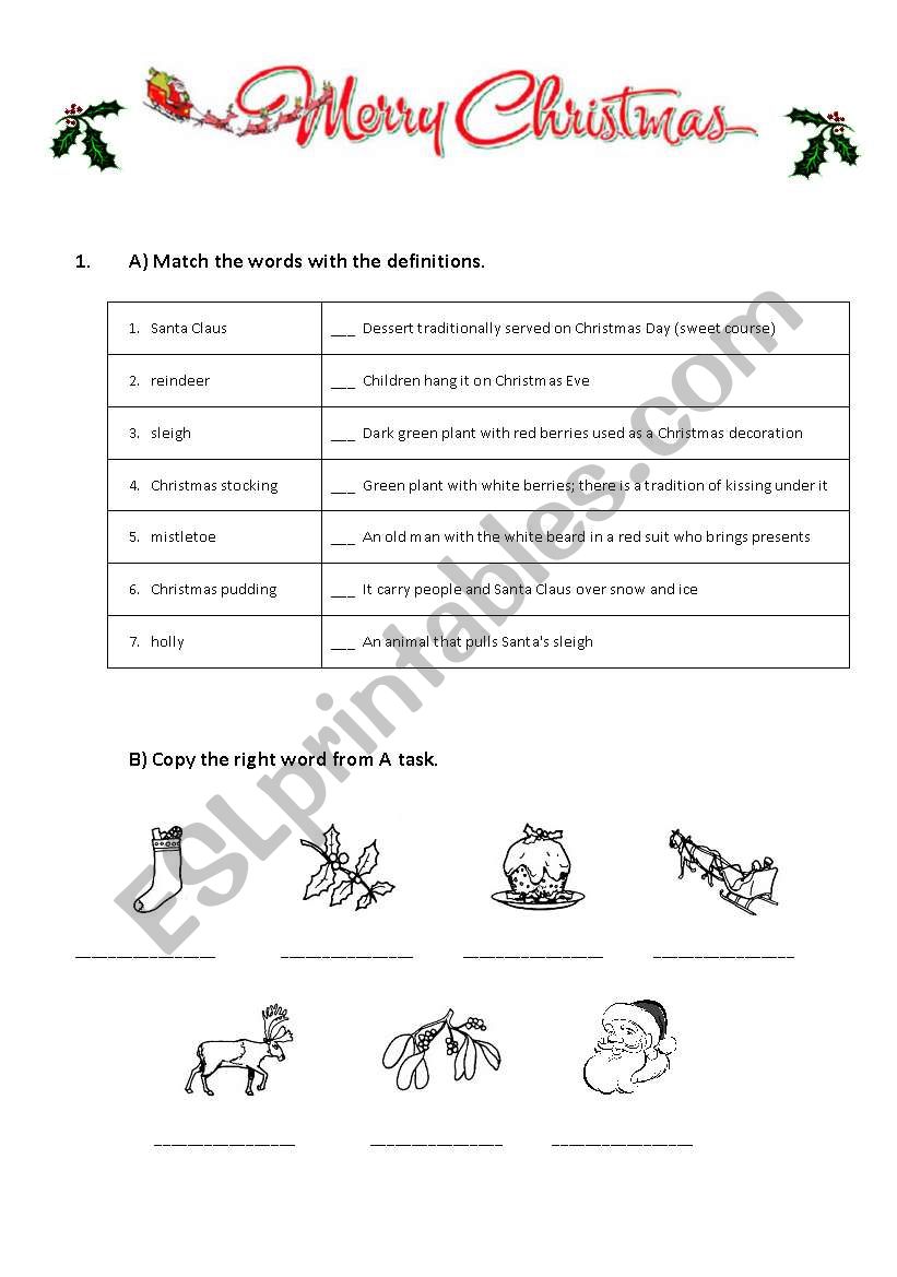 Christmas worksheet