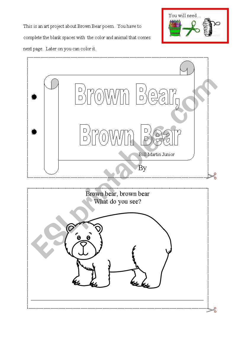 Brown Bear art project - (7 pages)