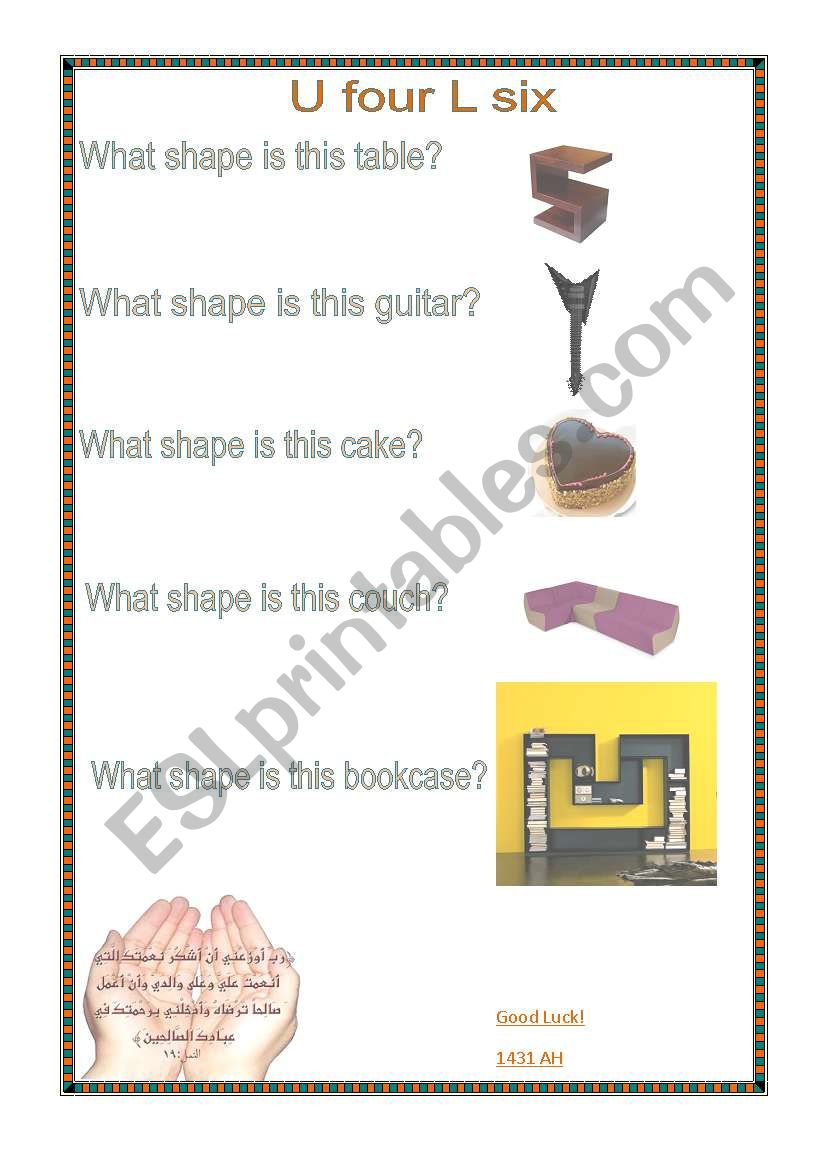 What shape is it? worksheet