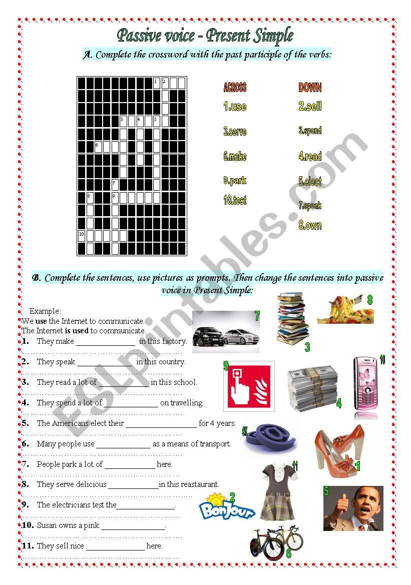 Passive voice worksheet