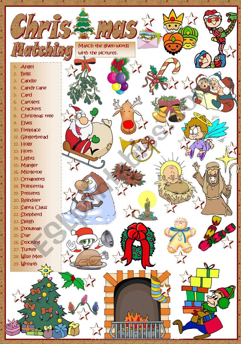 CHRISTMAS MATCHING worksheet