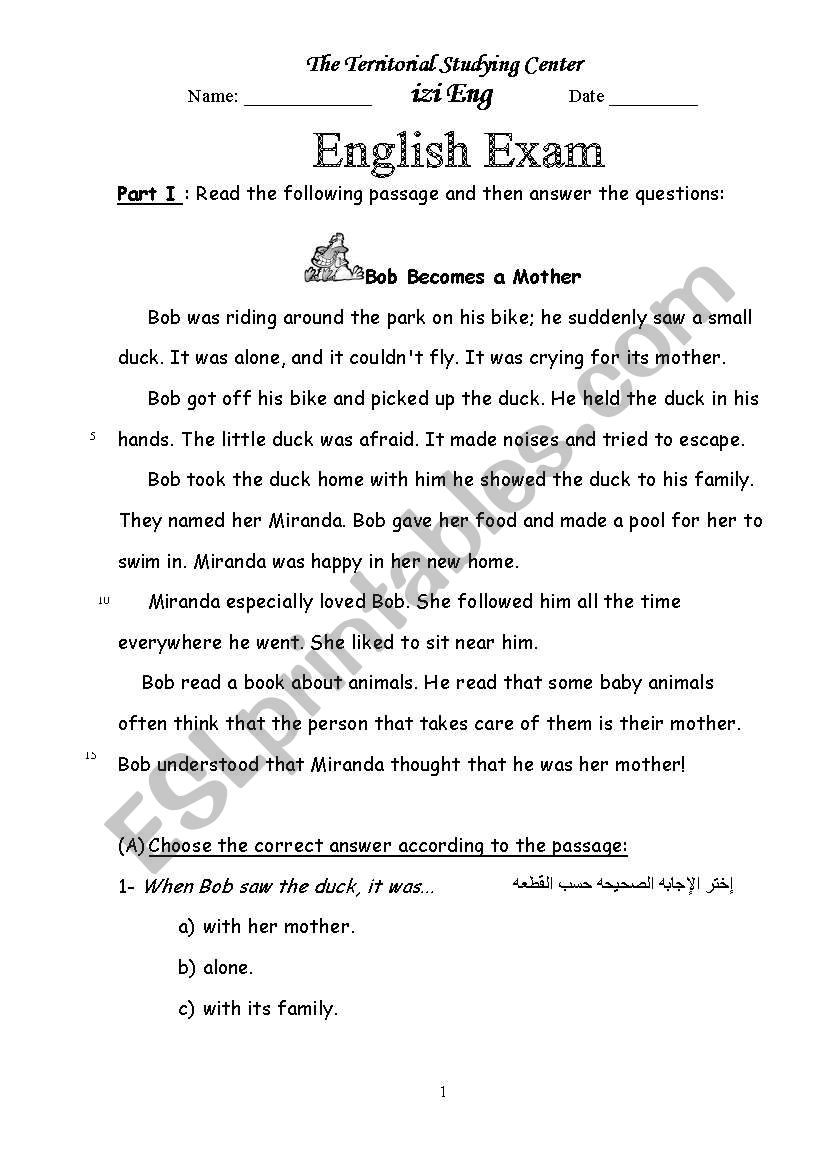 General Review  worksheet