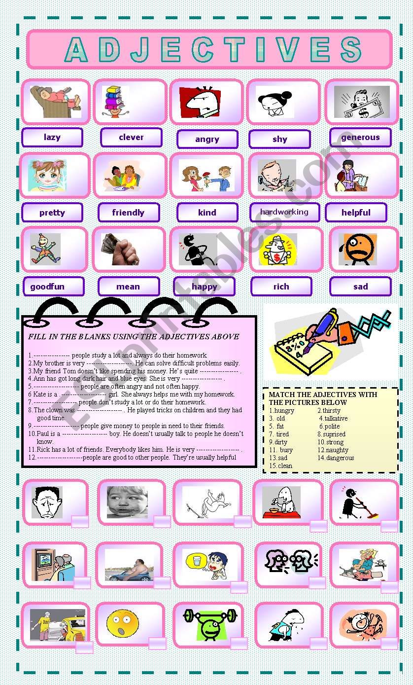 ADJECTIVES worksheet