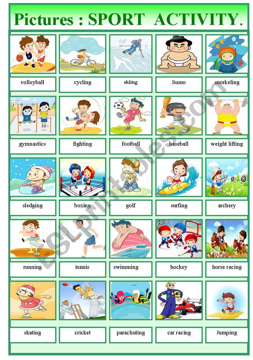 SPORT ACTIVITY worksheet