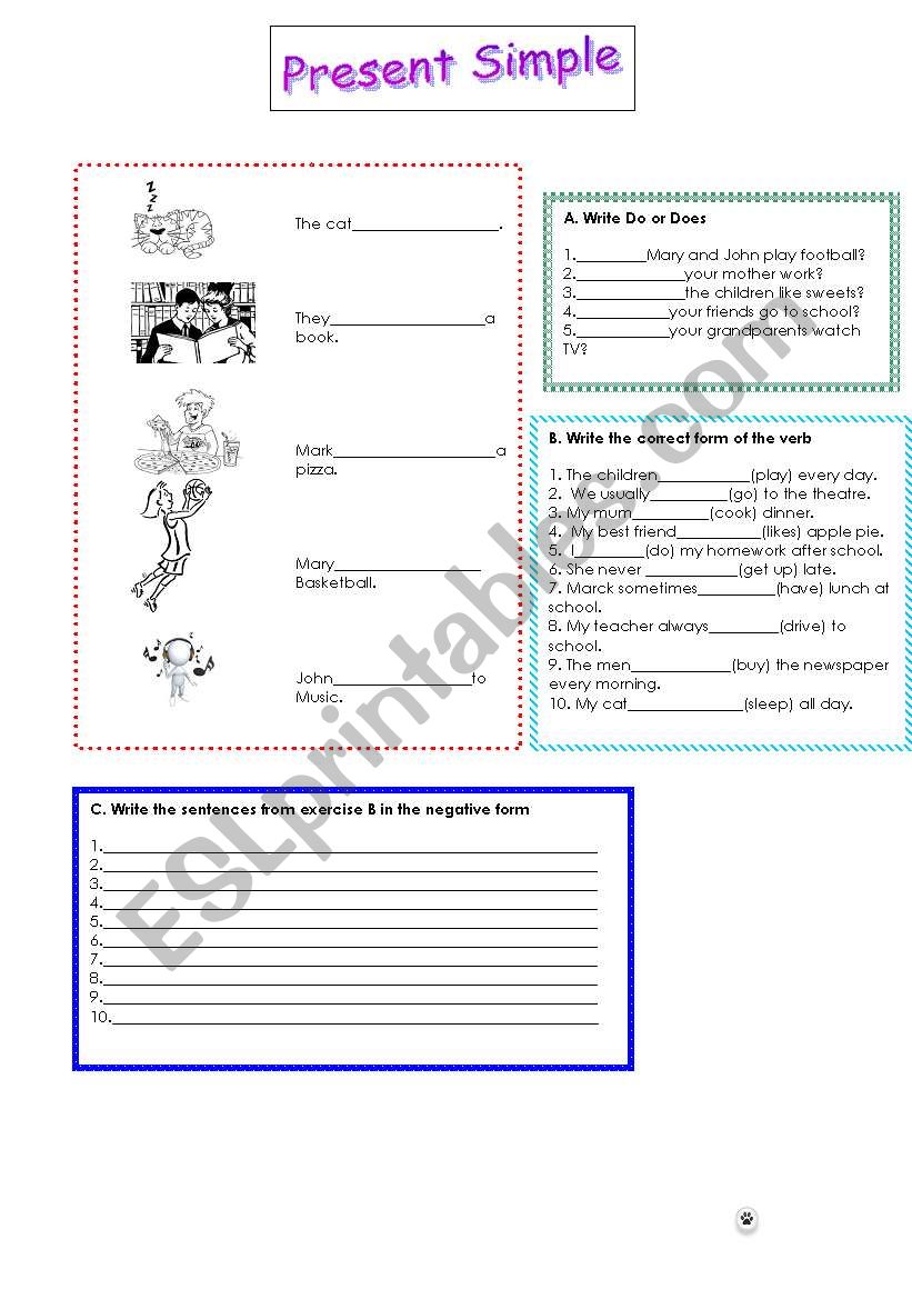 Present Simple worksheet