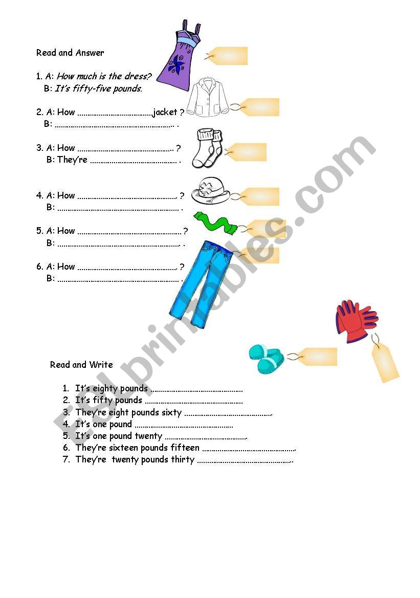 asking and answering how much something is, have/has got, times, body parts