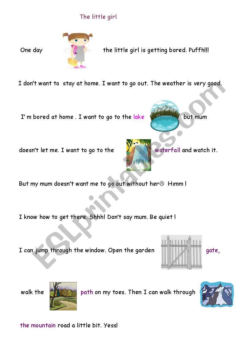 the little girls story worksheet