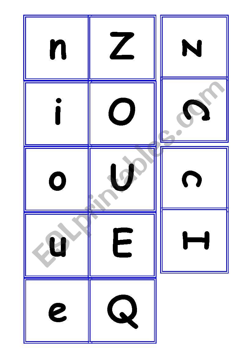 abc domino cards worksheet