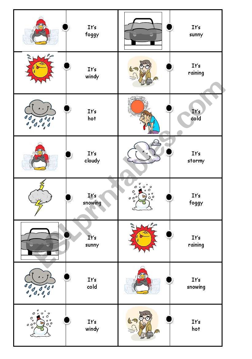 Weather Domino Part 1 worksheet