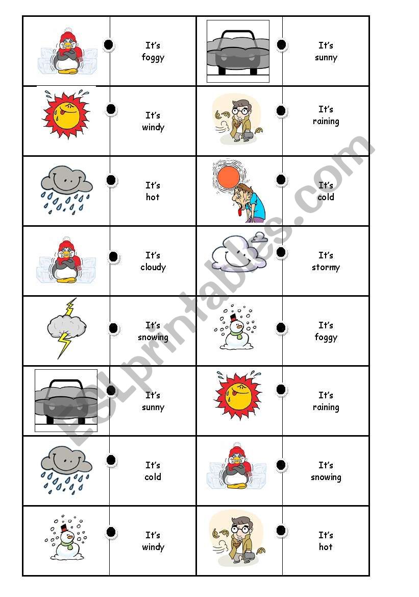 Weather Domino Part 1 worksheet