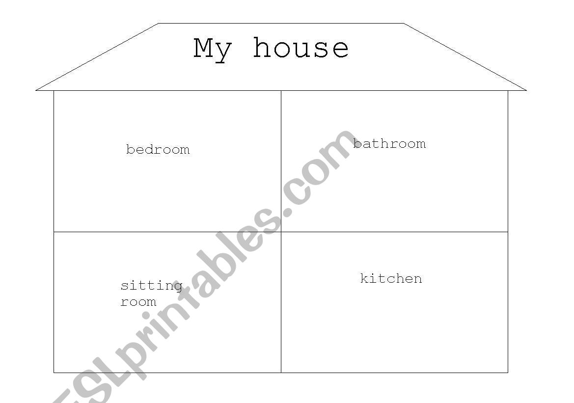 Rooms in the house worksheet