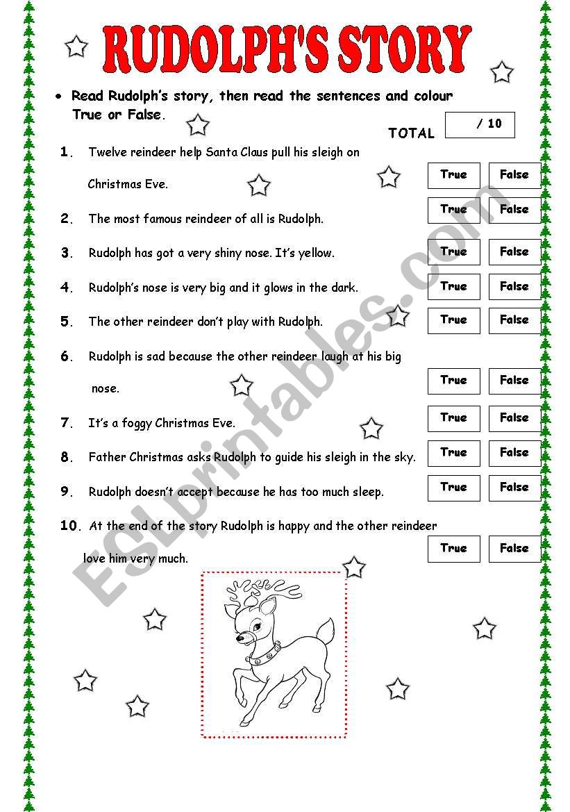 Rudolphs Sory-Part 4 worksheet