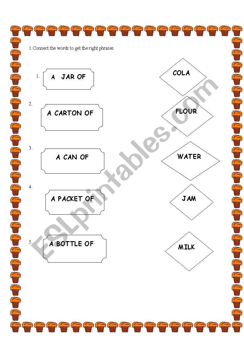 Containers and quantifiers worksheet