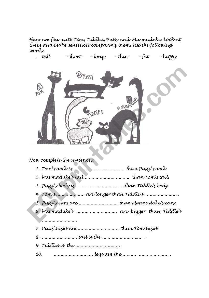 comparatives worksheet