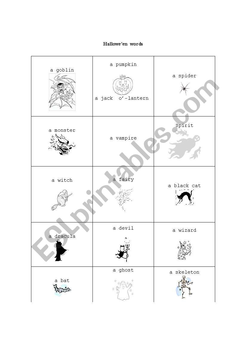 halloween worksheet