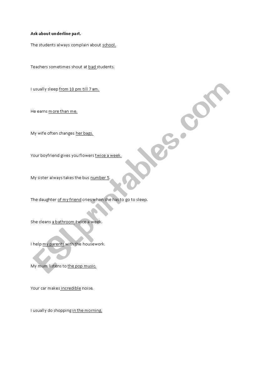 present simple questions worksheet
