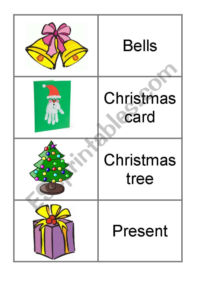 Christmas Memmory Game worksheet
