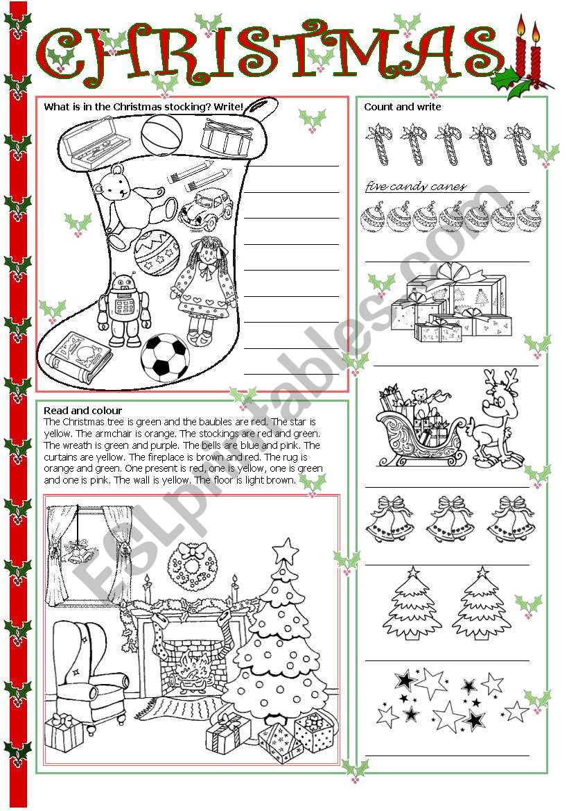 Christmas worksheet