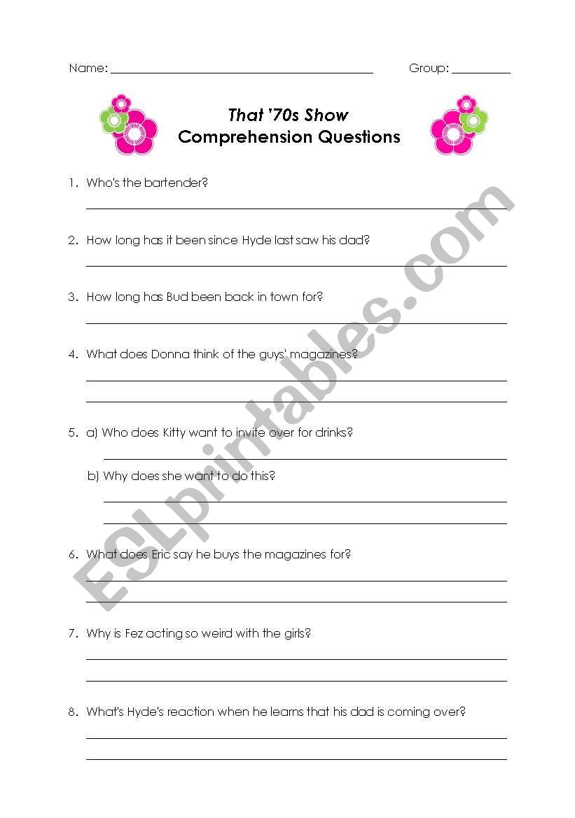 english-worksheets-that-70s-show-comprehension-questions