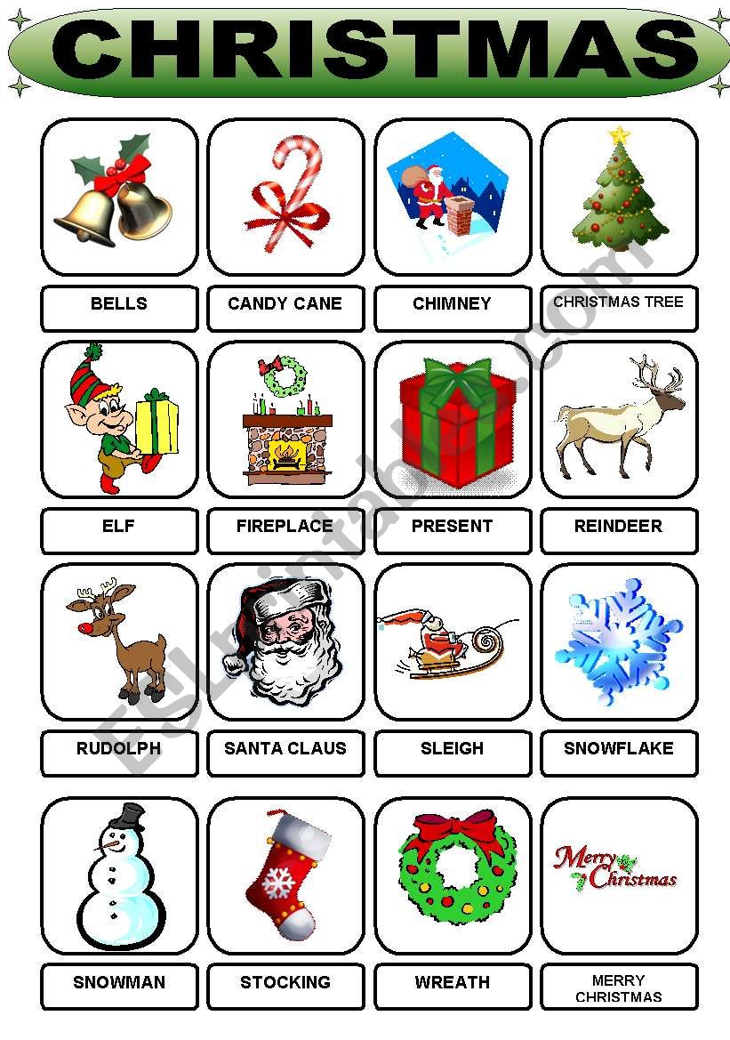 Christmas Vocabulary worksheet