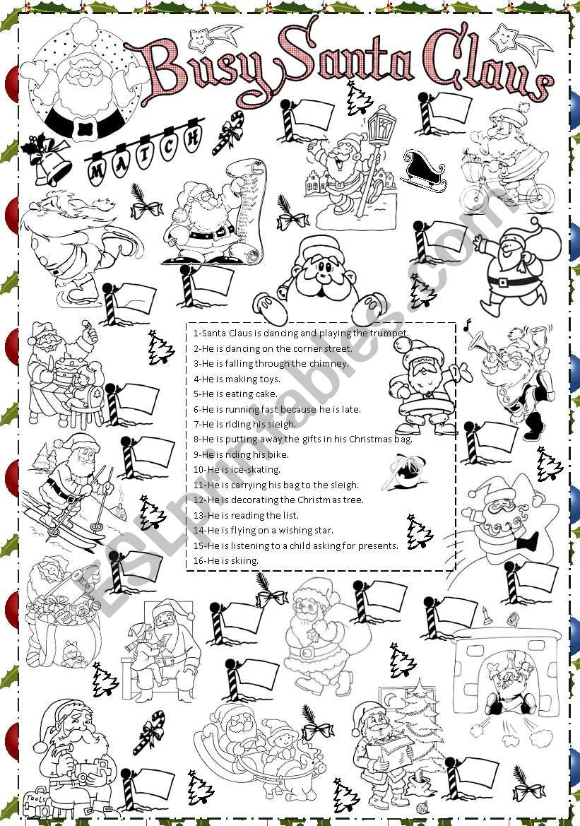 busy Santa Claus worksheet