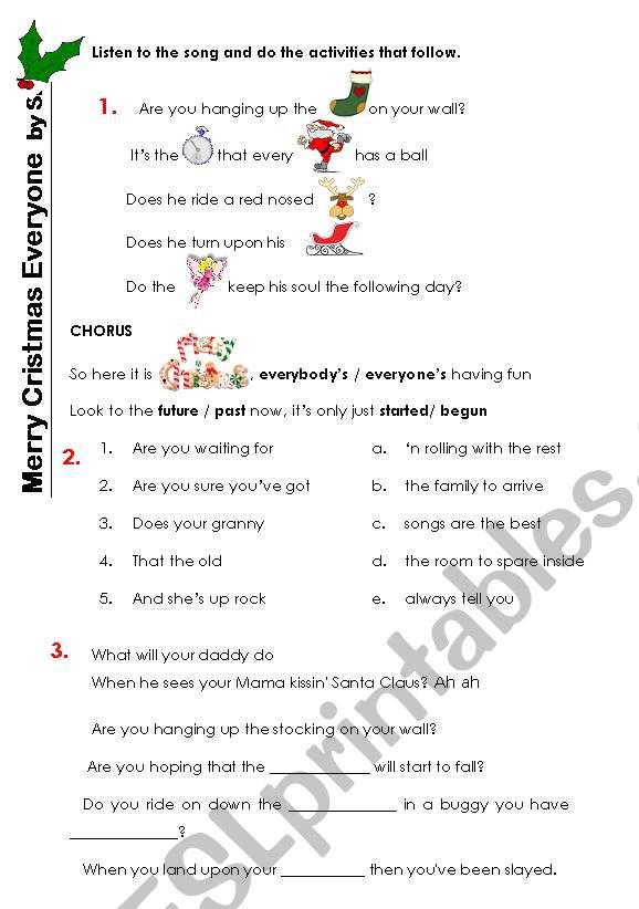 Merry Christmas worksheet