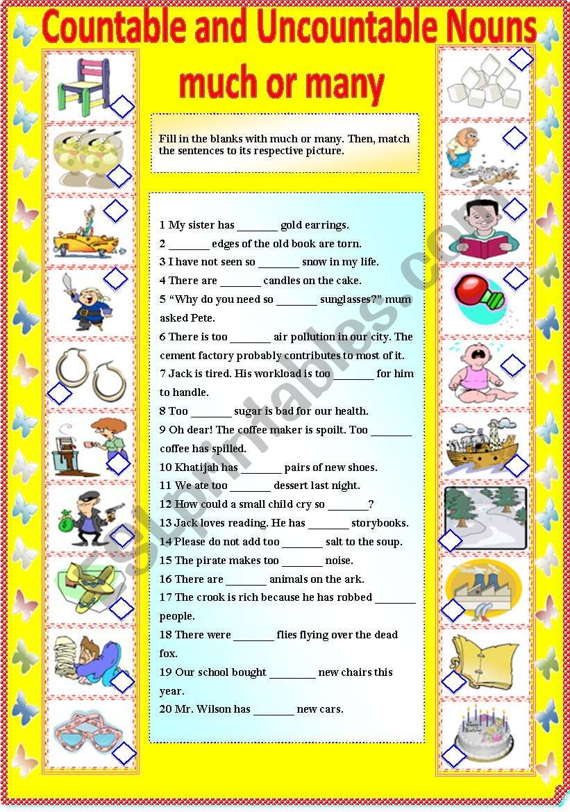 countable-and-uncountable-nouns-much-and-many-b-w-version-and-answer-key-esl-worksheet-by