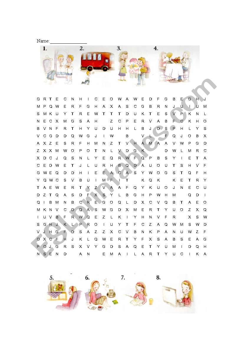 What are they doing? wordsearch