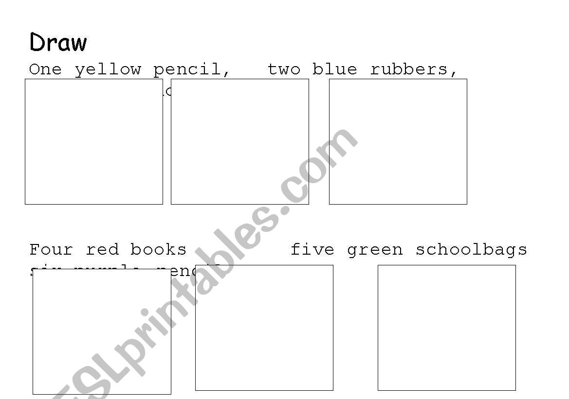 Objects in the class worksheet