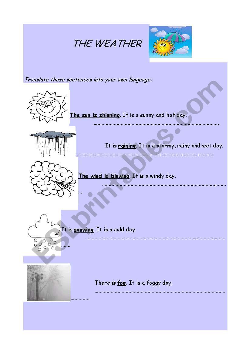 The weather worksheet