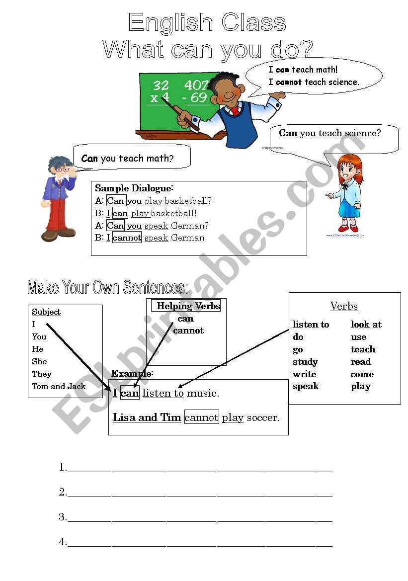 Can VS Cannot Auxilary Verbs Helping Verbs
