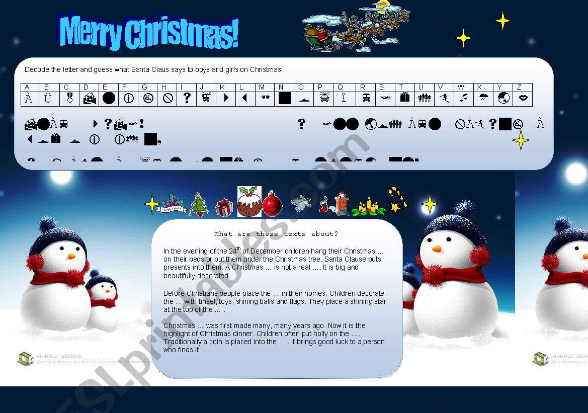 Merry Christmas! worksheet