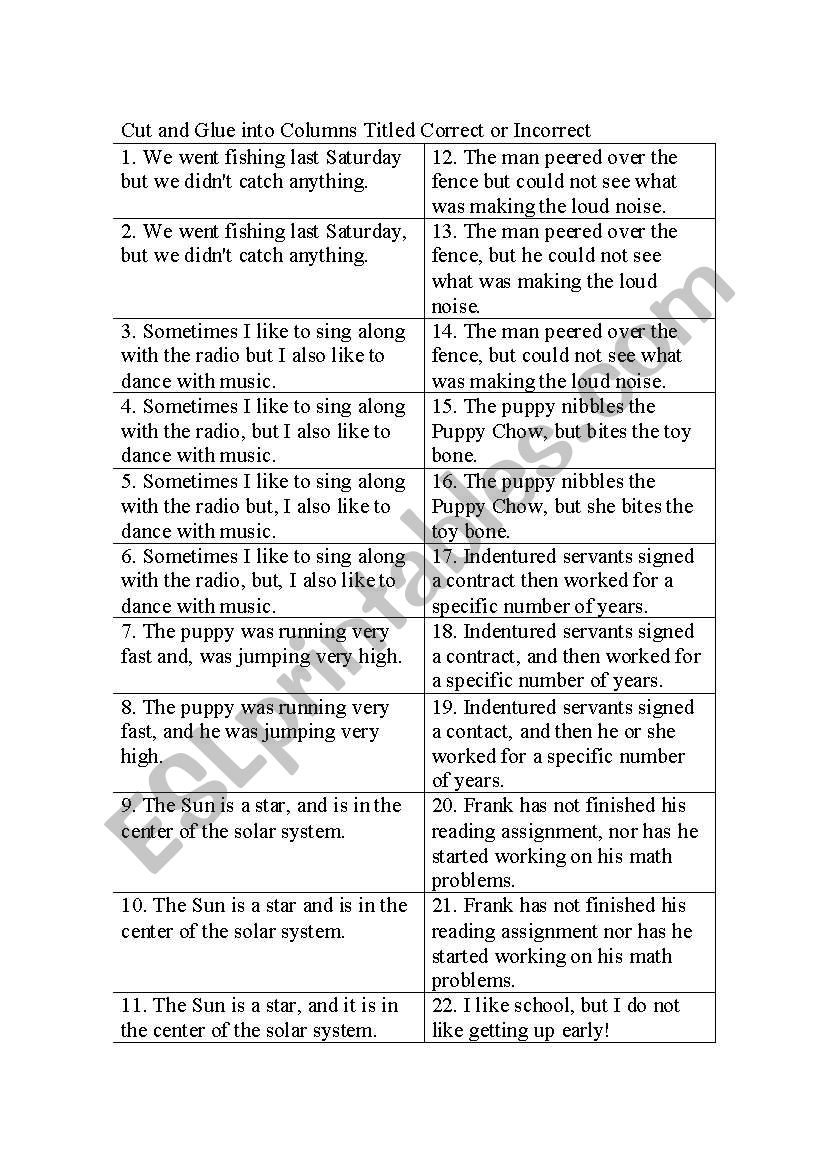 Combining Sentences Cut and Glue 
