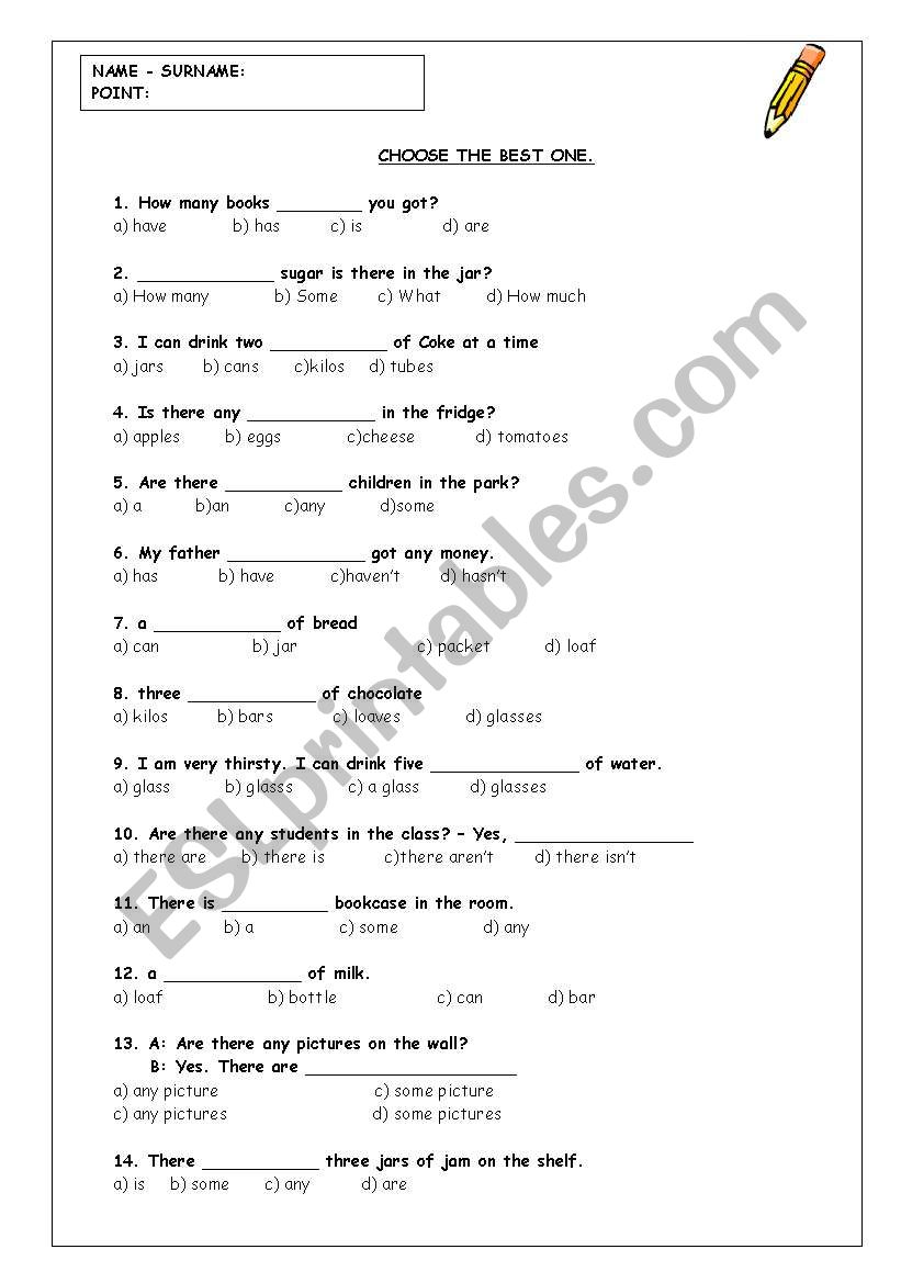 beginner test worksheet