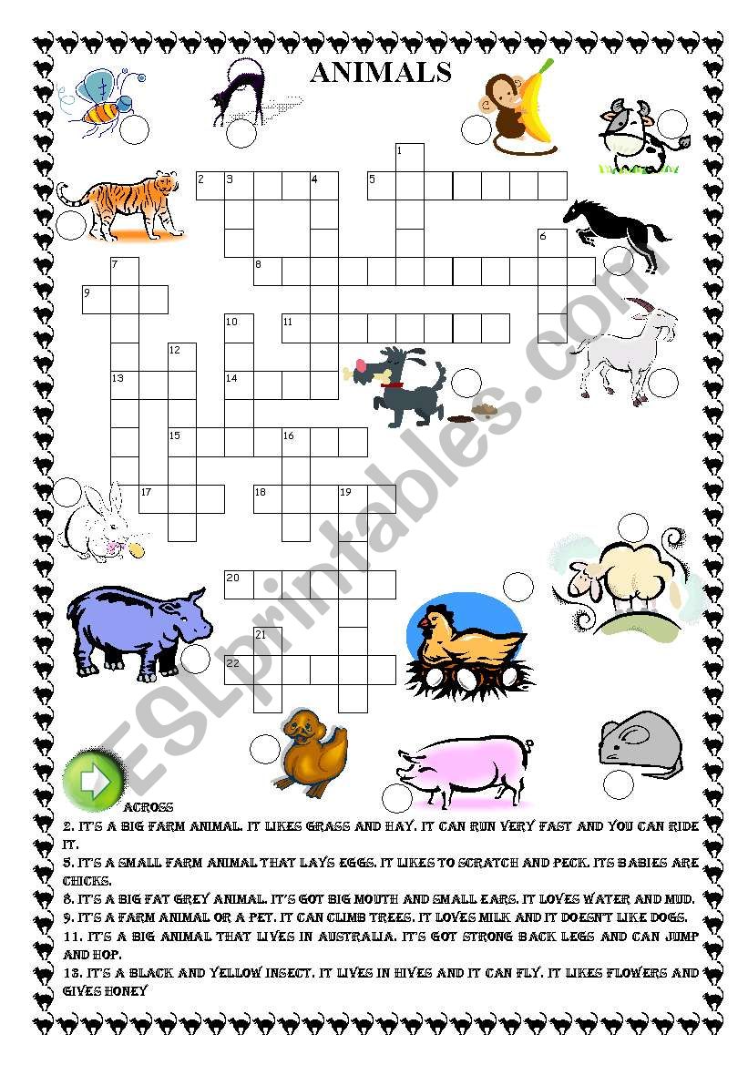 ANIMALS worksheet