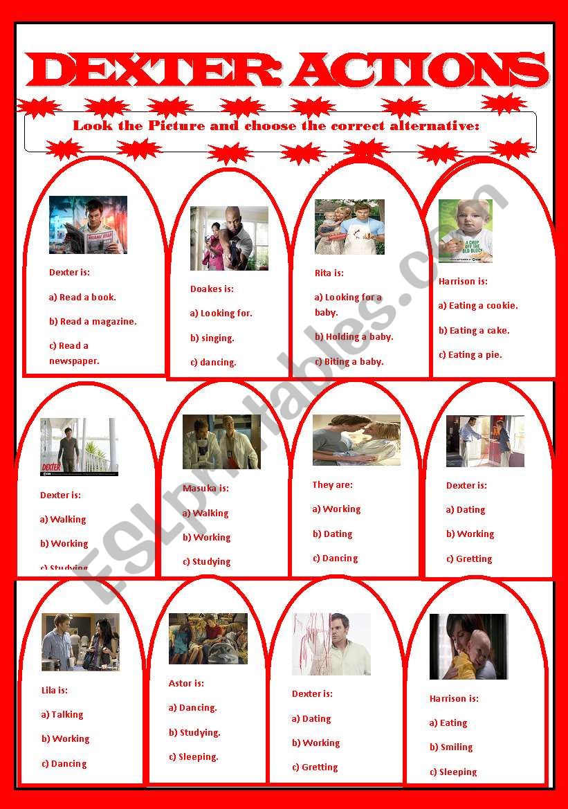 Dexter Actions worksheet