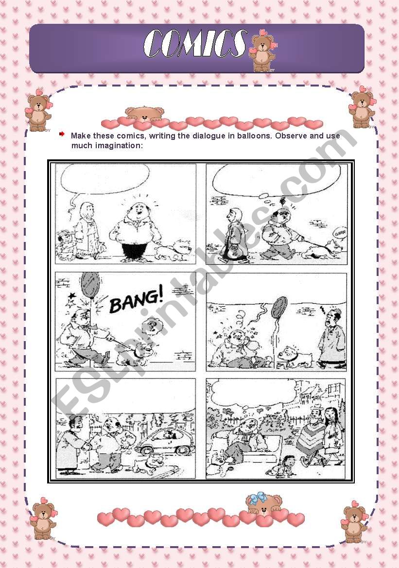 Writing: Comics1 (Editable) worksheet