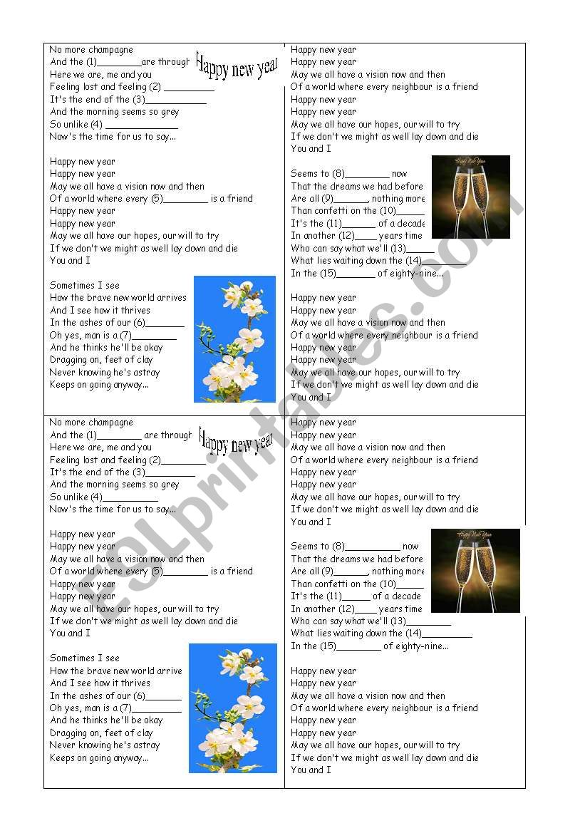 SING TO LEARN ENGLISH worksheet