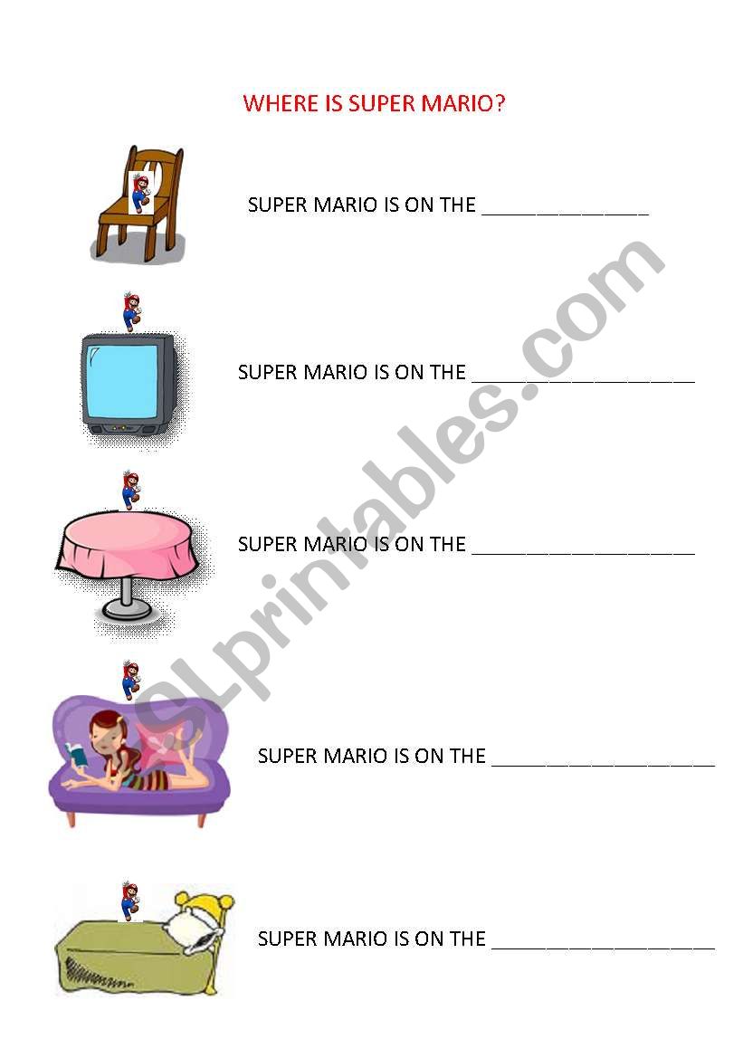 FURNITURE worksheet