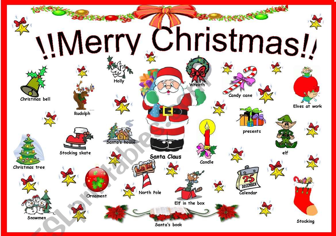 Christmas wall poster worksheet