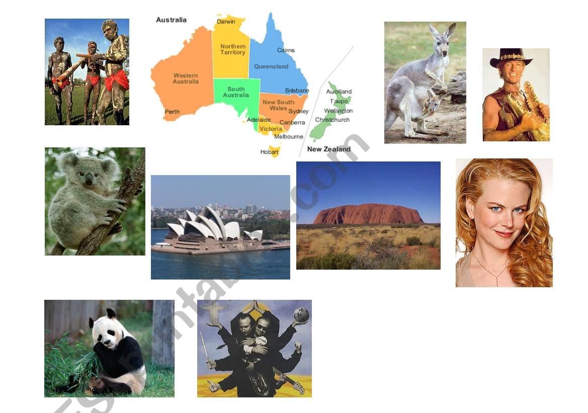 Australi matching and making a poster