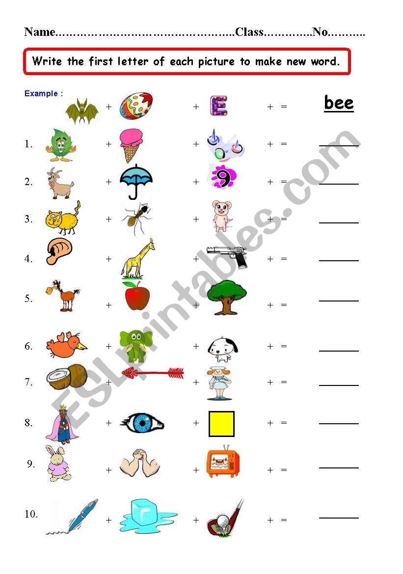 vocabulary worksheet