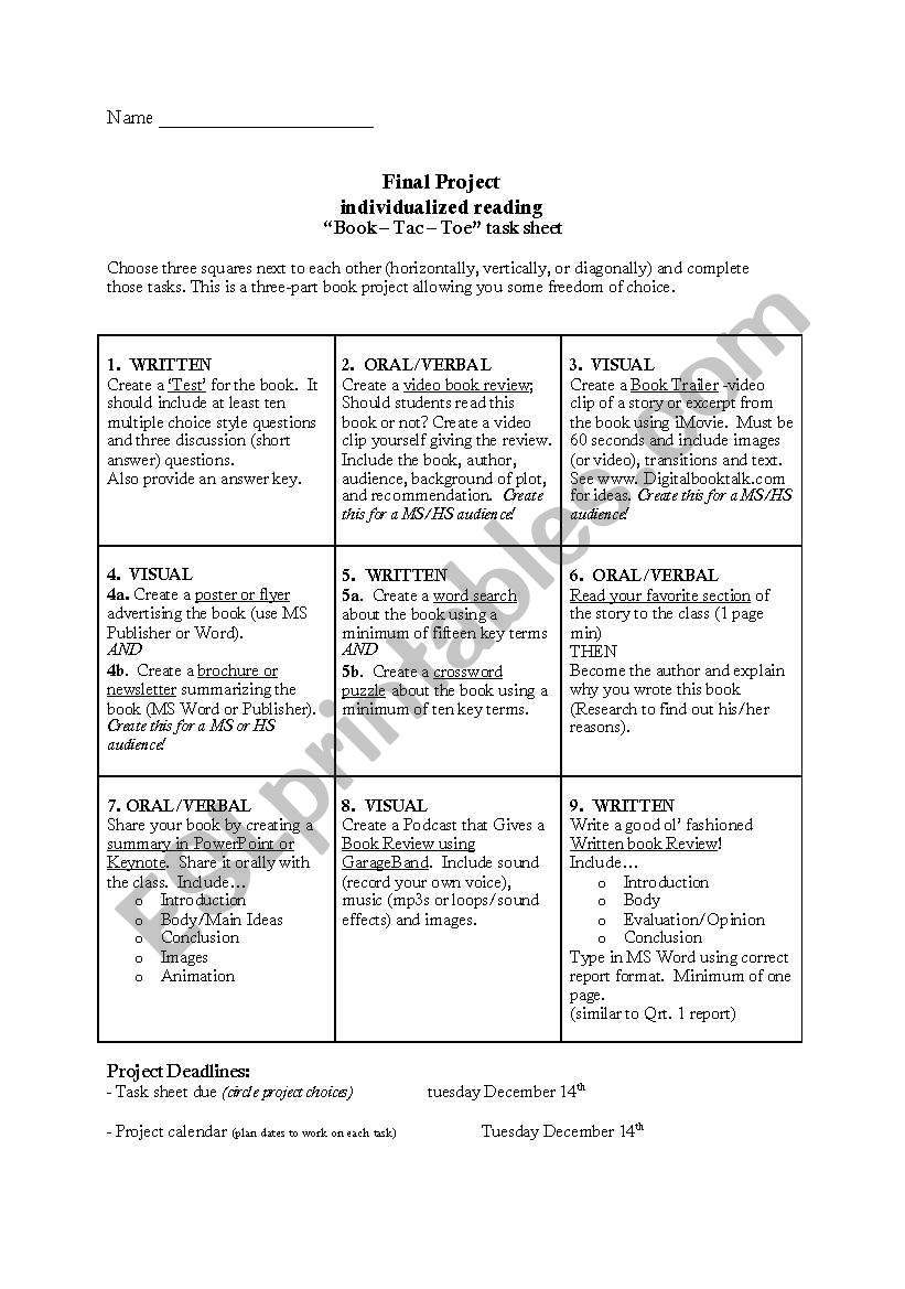 Book Review Project- 