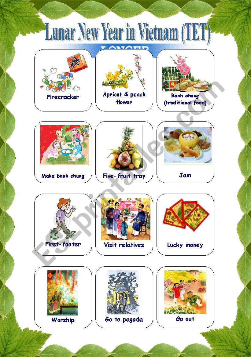 Lunar new year in Vietnam worksheet