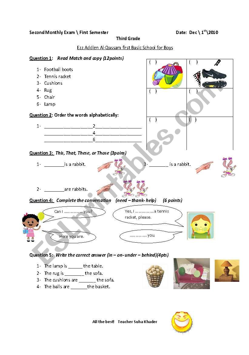 Action Pack 3 Exam/First semester