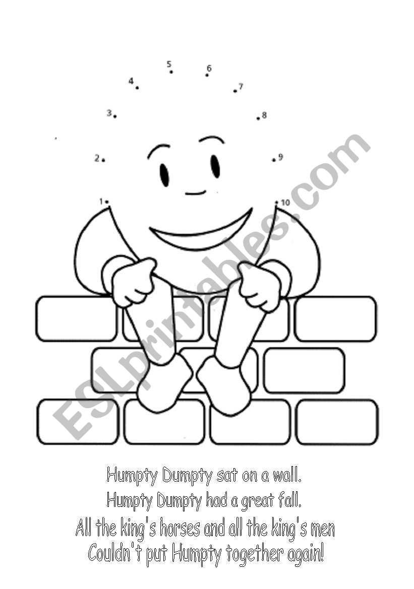 Humpty Dumpty worksheet