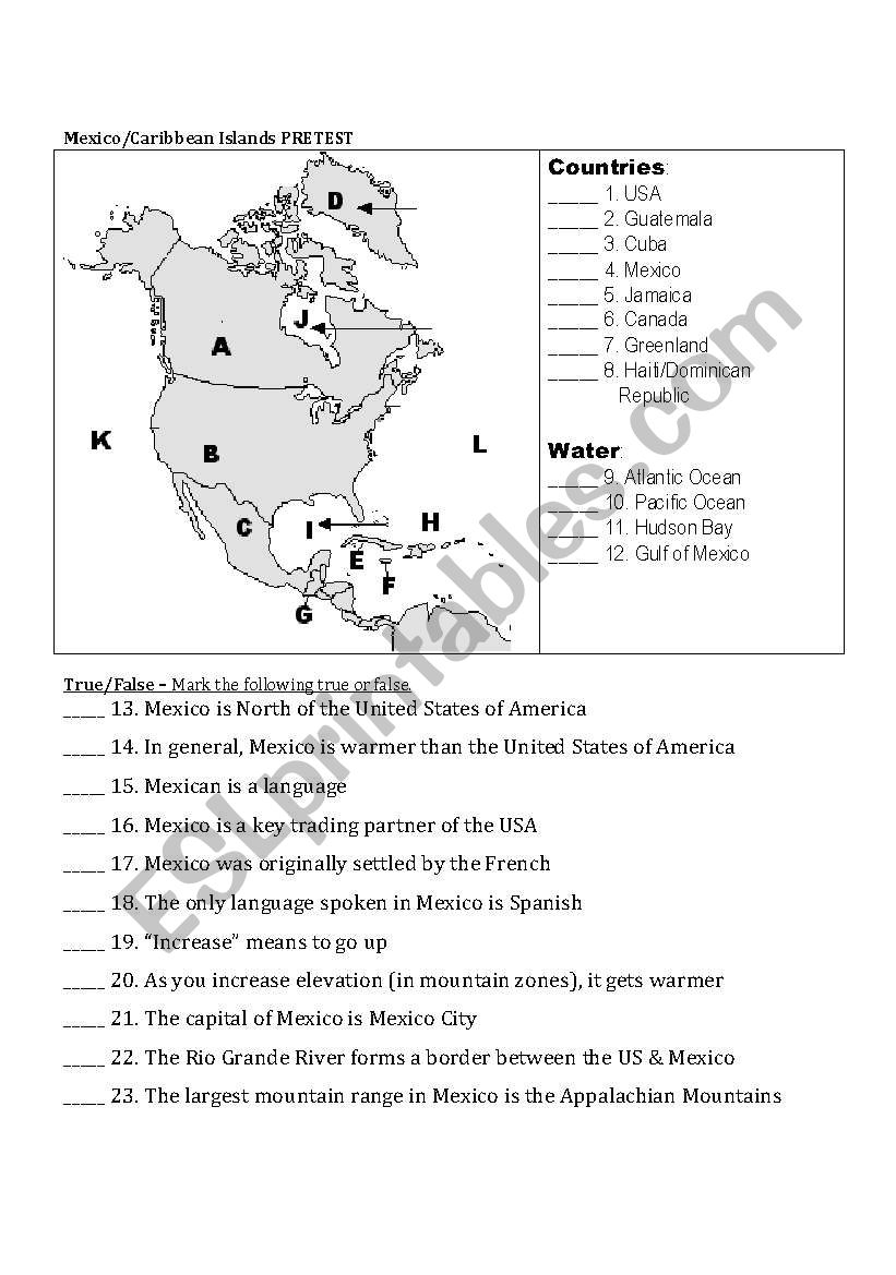 MEXICO worksheet worksheet