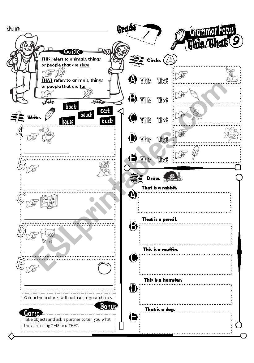 Grammar Focus Series_09 This & That (Fully Editable + Key)