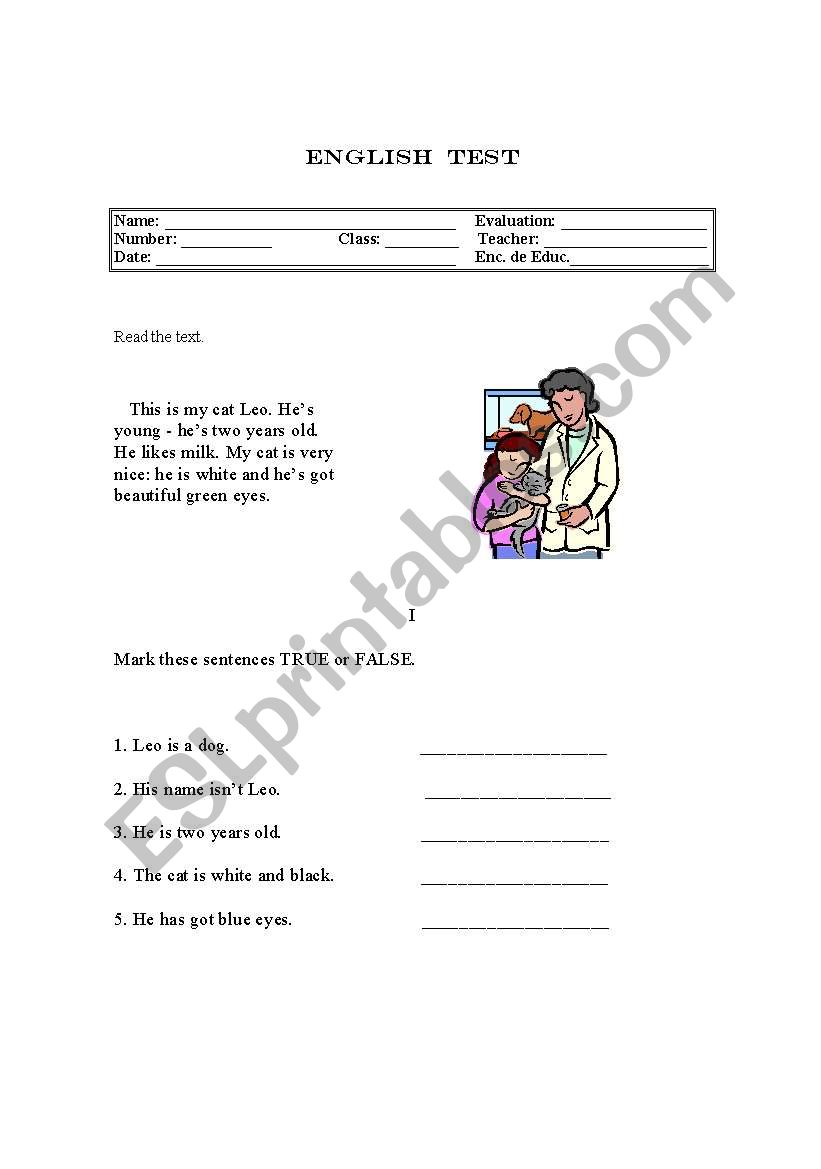 Leo worksheet