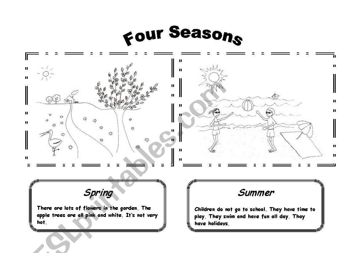 4 Seasons worksheet